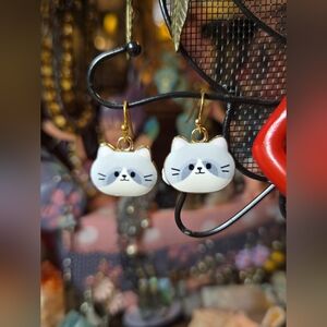 Cute Kitty Cat Face Earrings